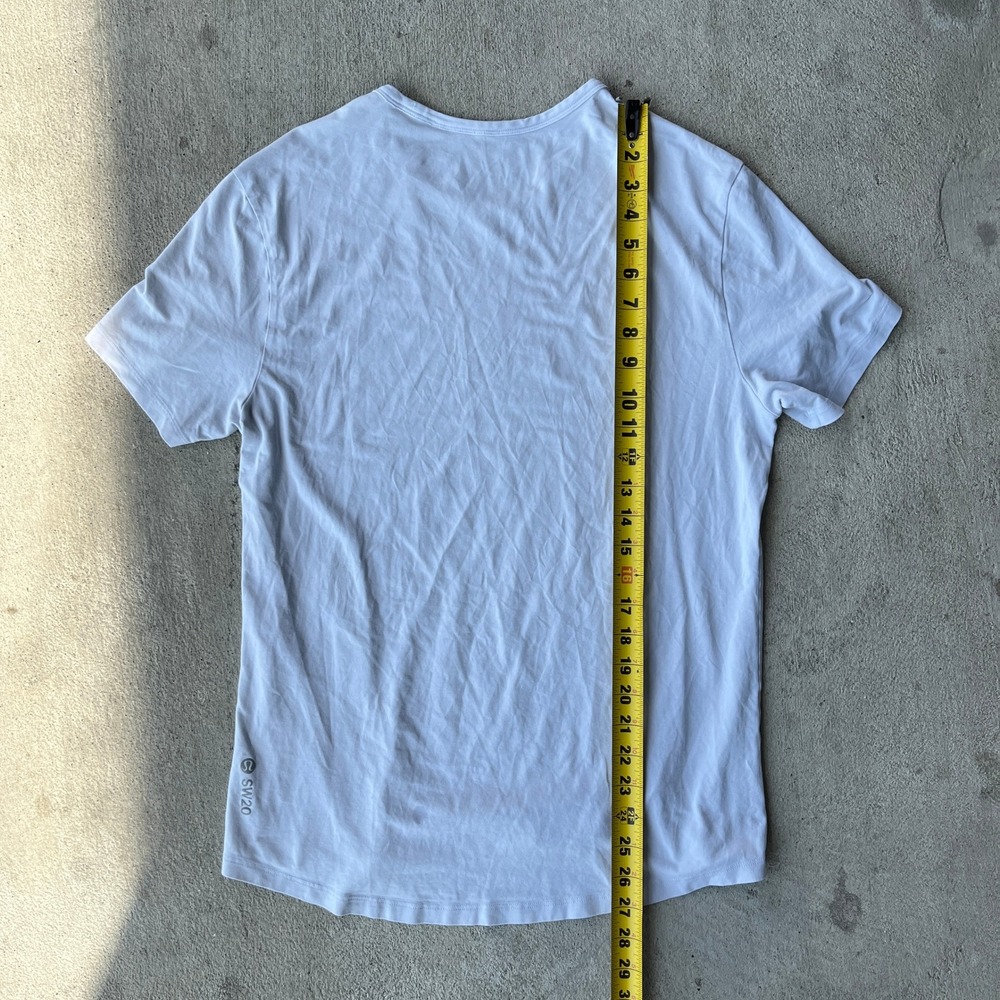 Mens Lululemon SW20 Seawheeze half‎ marathon 2020 t shirt off white orange - Picture 6 of 6